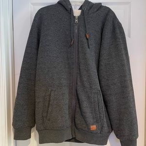 Buffalo David Bitton Men’s Gray Fleece lined Hoodie
